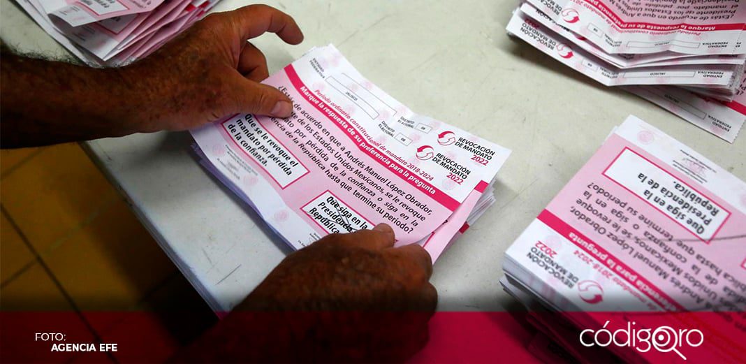 INE concluye cómputo de consulta de revocación de mandato