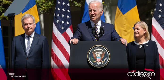 El presidente de Estados Unidos, Joe Biden, dio la bienvenida a Finlandia y Suecia para unirse a la OTAN. Foto: Agencia EFE