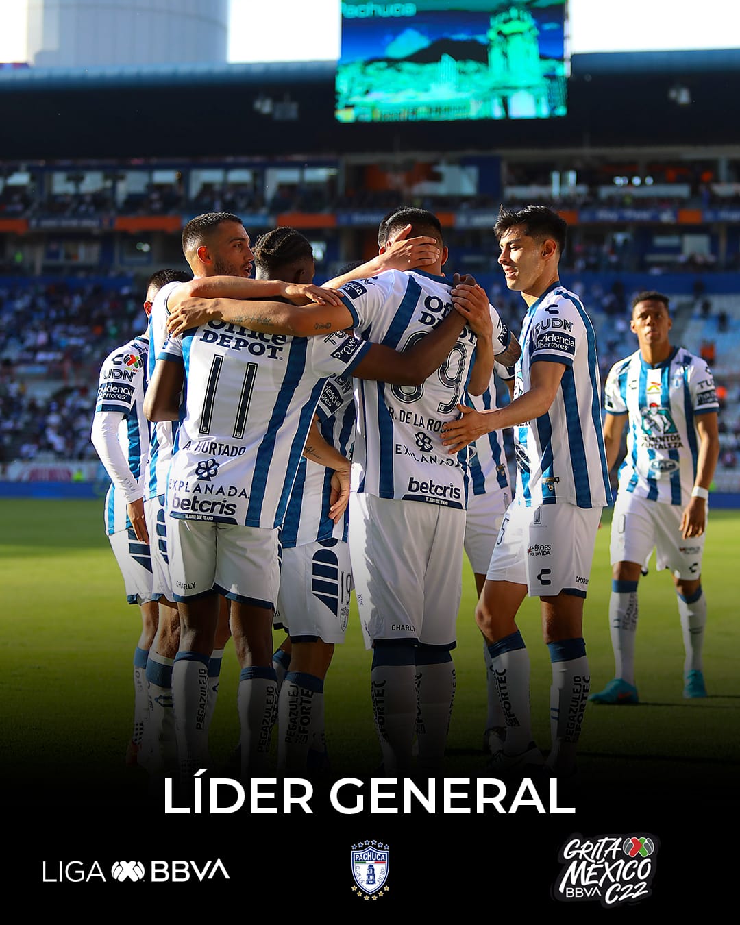 Pachuca, de la mano de Guillermo Almada, terminó como líder general