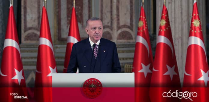 El presidente de Turquía, Recep Tayyip Erdogan, anunció que su país se opondrá a la entrada de Finlandia y Suecia a la OTAN. Foto: Especial
