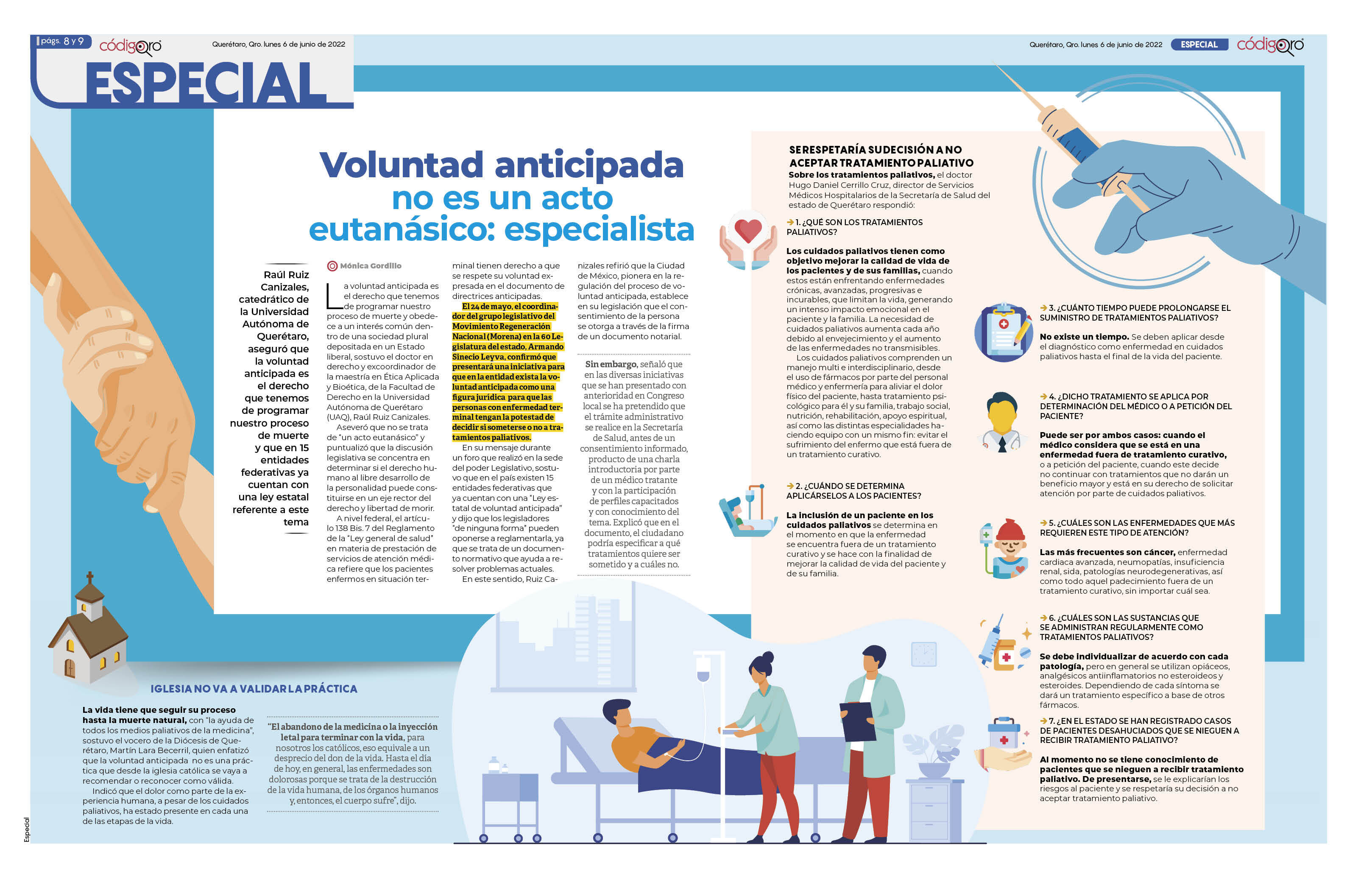 Voluntad anticipada no es un acto eutanásico: especialista
