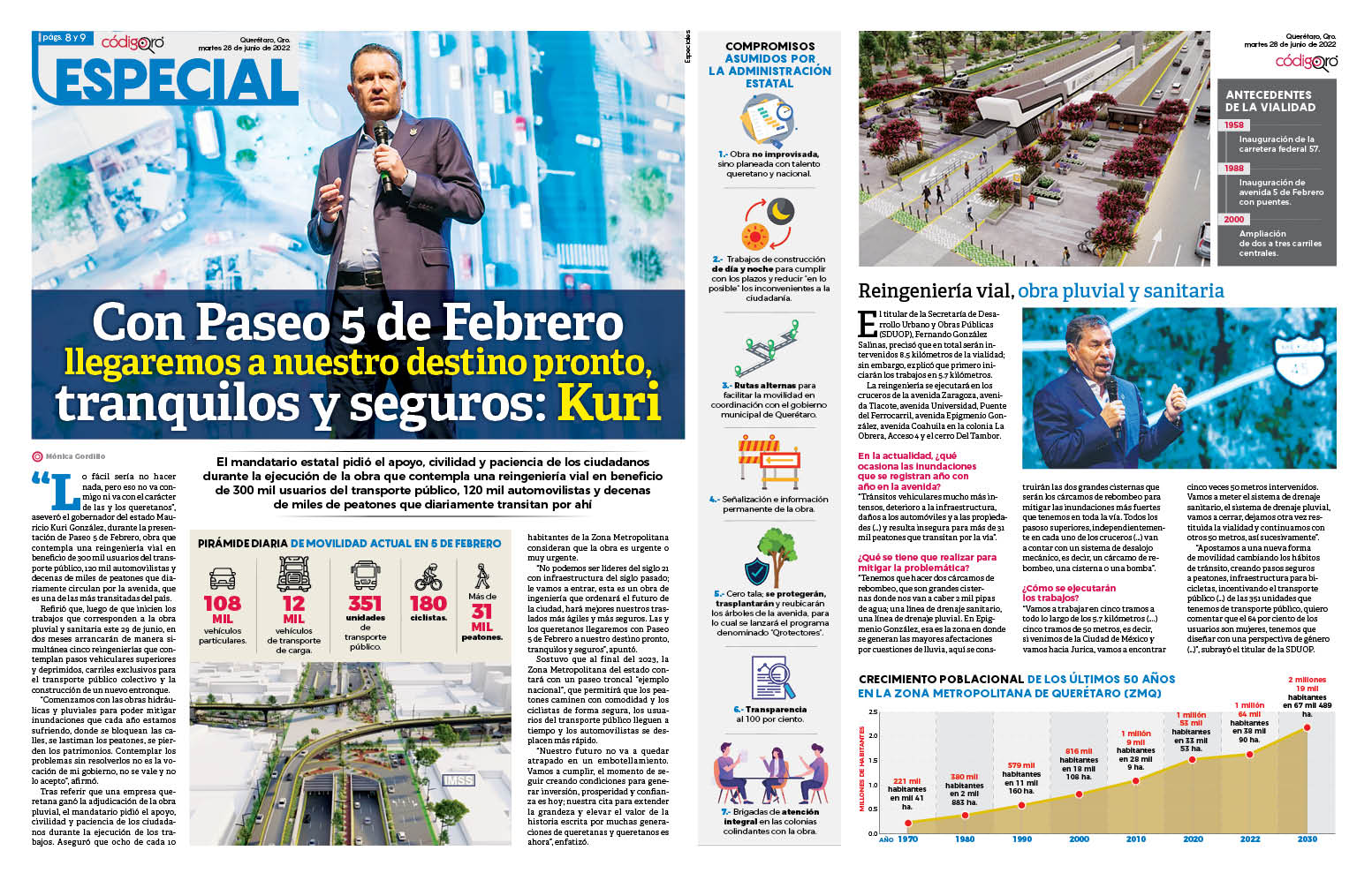 Con Paseo 5 de Febrero llegaremos a nuestro destino pronto, tranquilos y seguros: Kuri