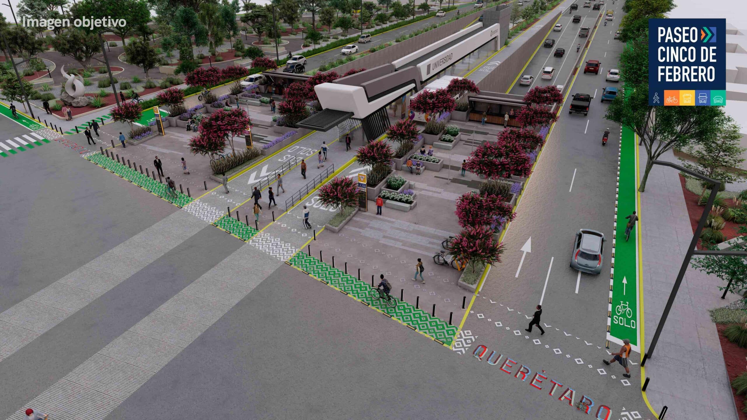 El Gobierno del Estado de Querétaro presentó el proyecto de Paseo 5 de Febrero. Foto: Especial