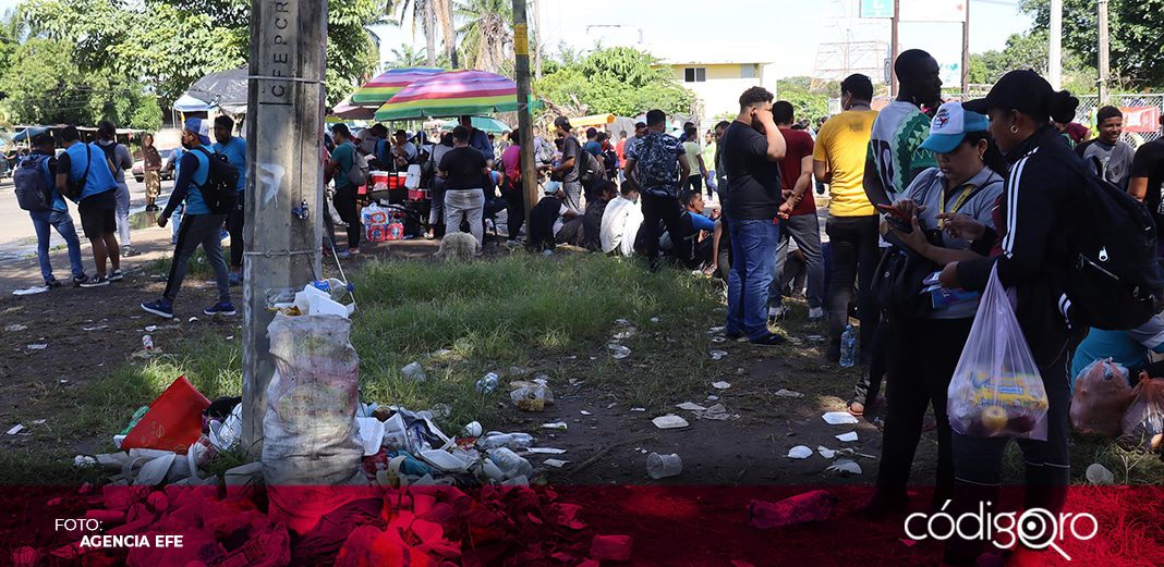 Migrantes denuncian condiciones insalubres en frontera sur