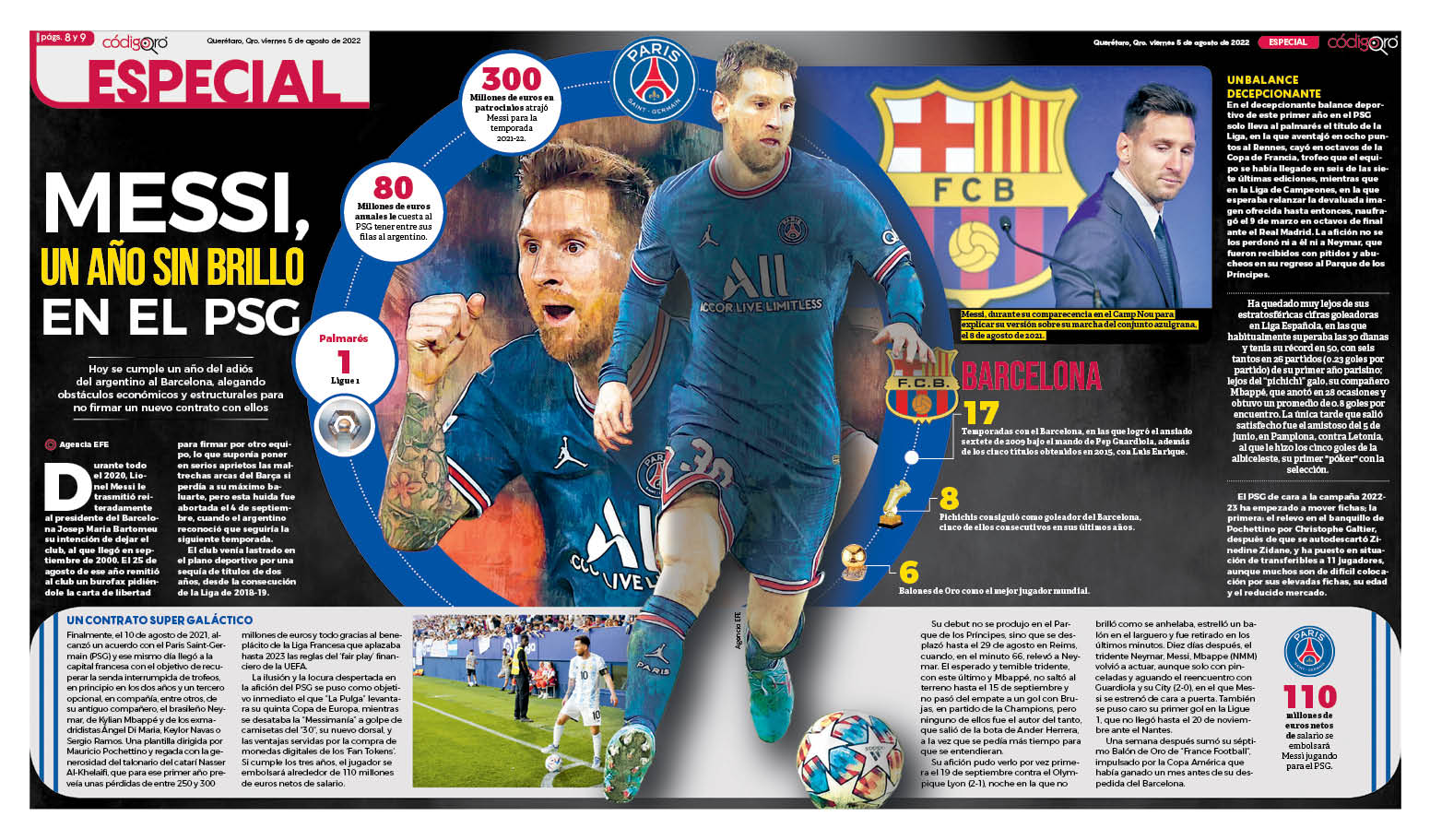 Messi, un año sin brillo en el PSG