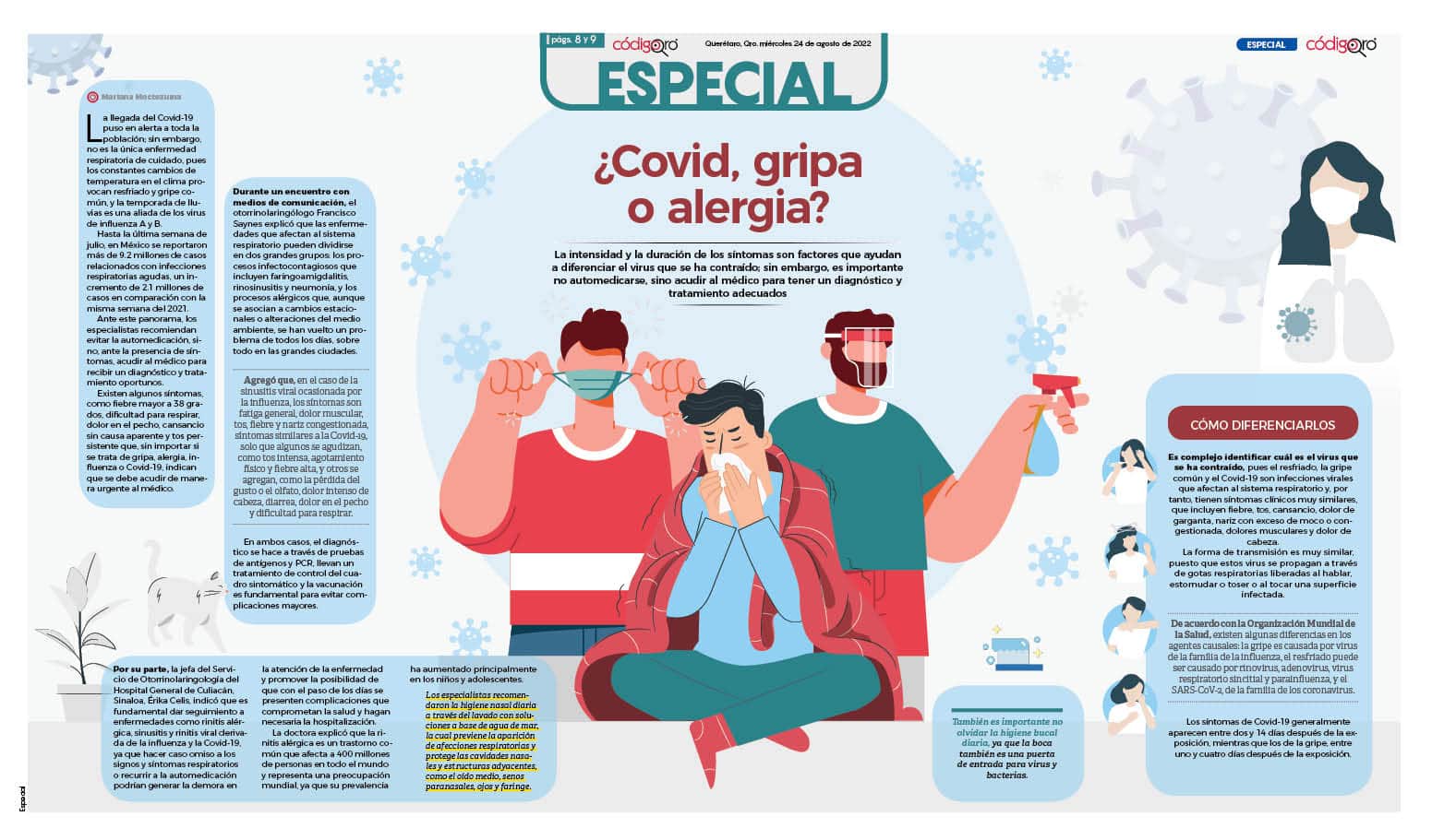 ¿Covid, gripa o alergia?