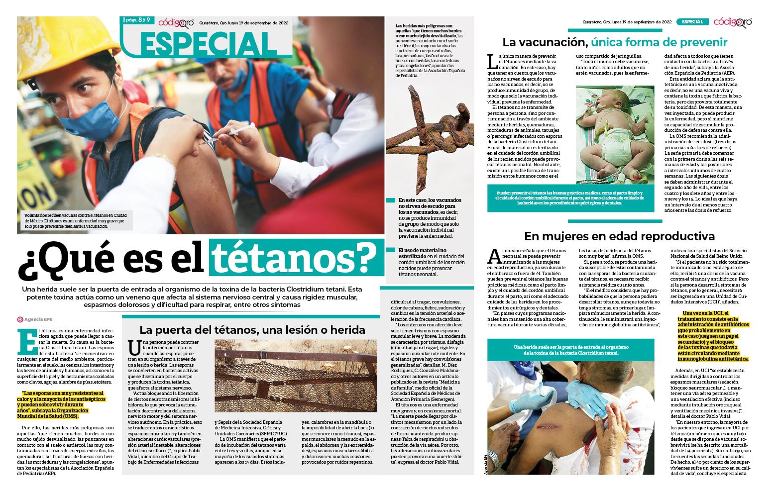 ¿Qué es el tétanos?