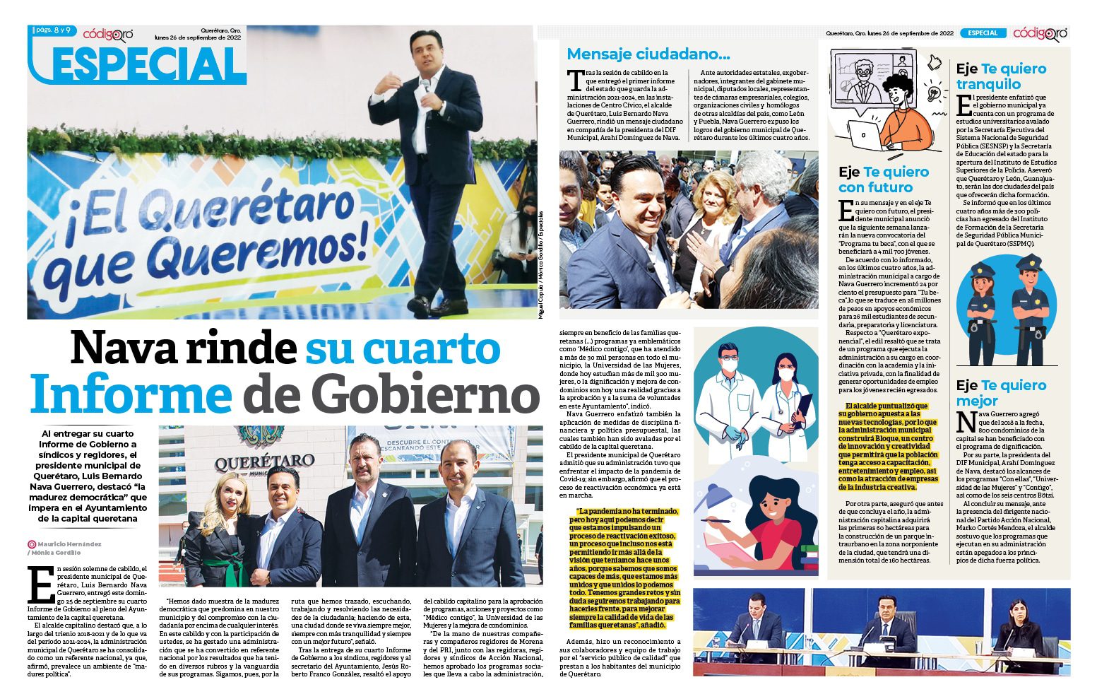 Nava rinde su cuarto Informe de Gobierno