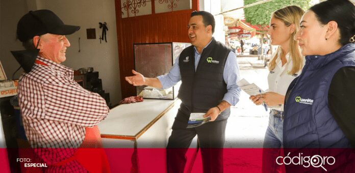 El presidente municipal de Querétaro, Luis Bernardo Nava Guerrero, invitó a los comerciantes a sumarse al programa de Digitalización Exponencial. Foto: Especial