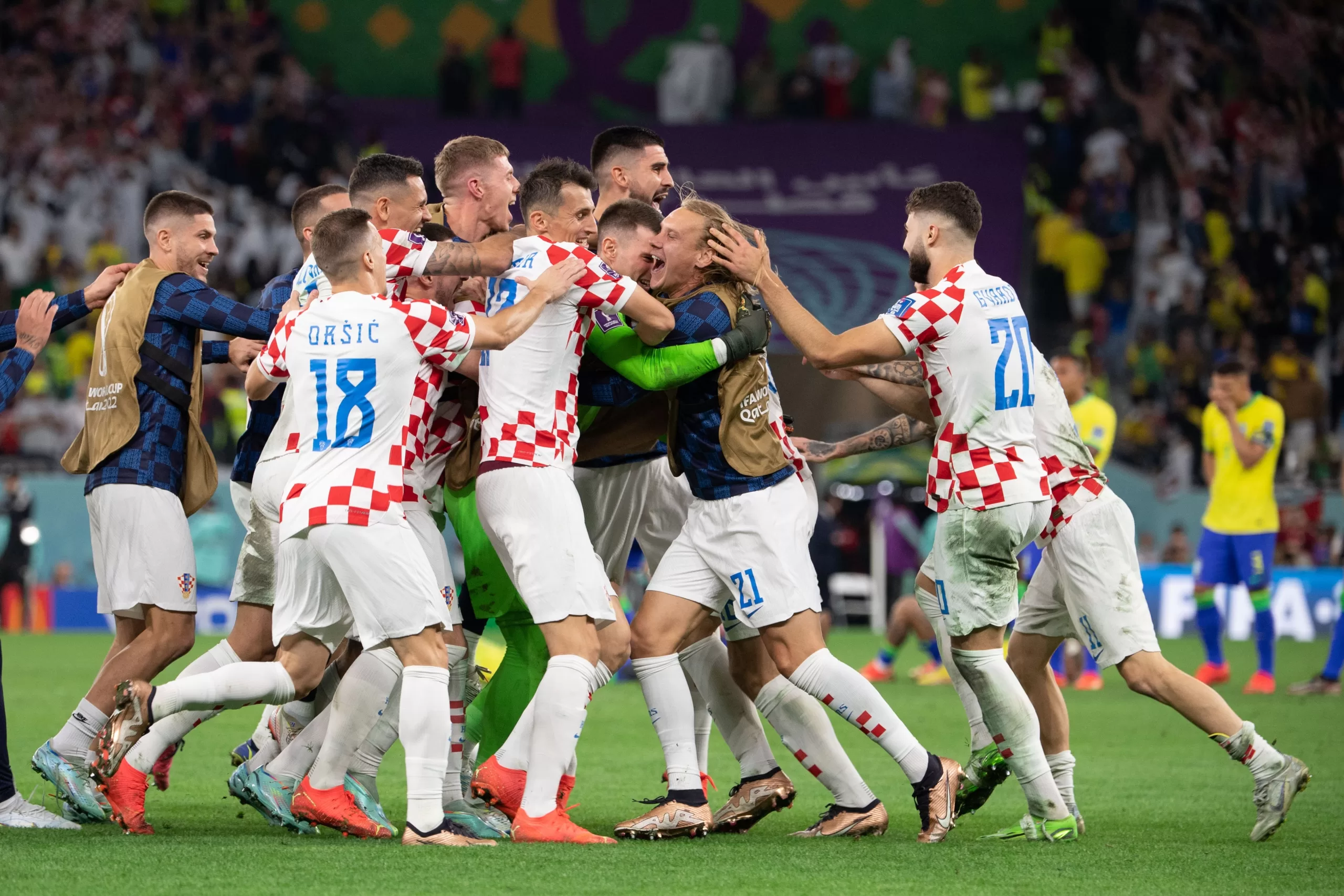 Croacia completó la hazaña y eliminó al pentacampeón del mundo