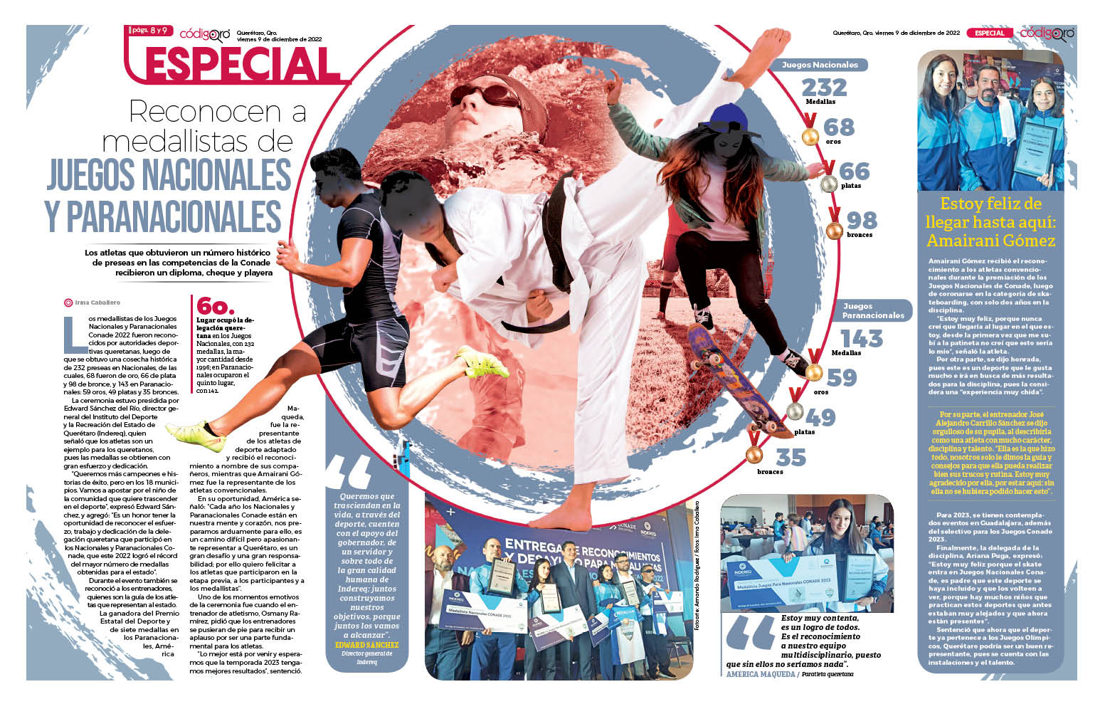 Reconocen a medallistas de Juegos Nacionales y Paranacionales