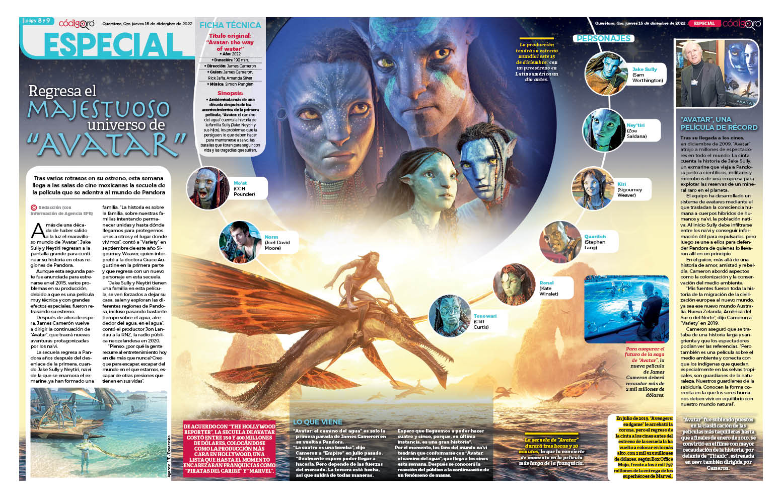 Regresa el majestuoso universo de “Avatar”