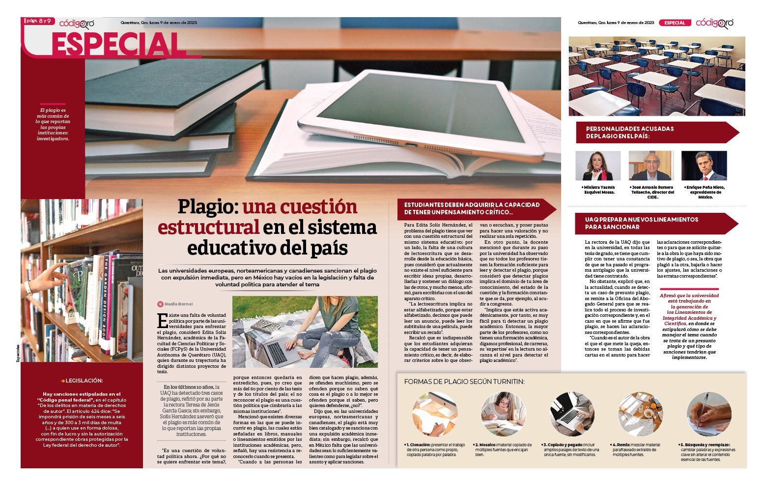 Plagio: una cuestión estructural en el sistema educativo del país