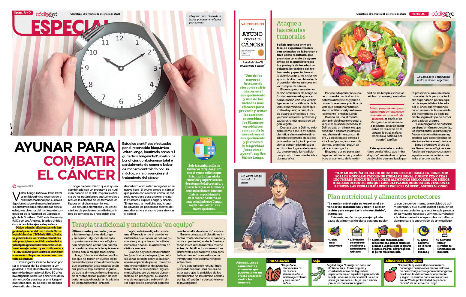 Ayunar para combatir el cáncer