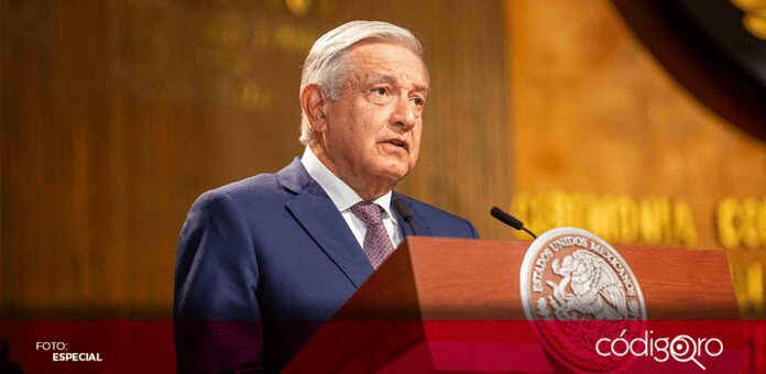 El presidente de México, Andrés Manuel López Obrador, encabezó la ceremonia de los 106 años de la Constitución. Foto: Especial