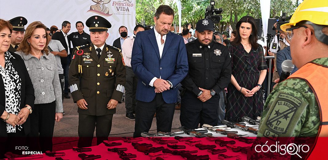 Encabeza Mauricio Kuri ceremonia de destrucción de armamento asegurado