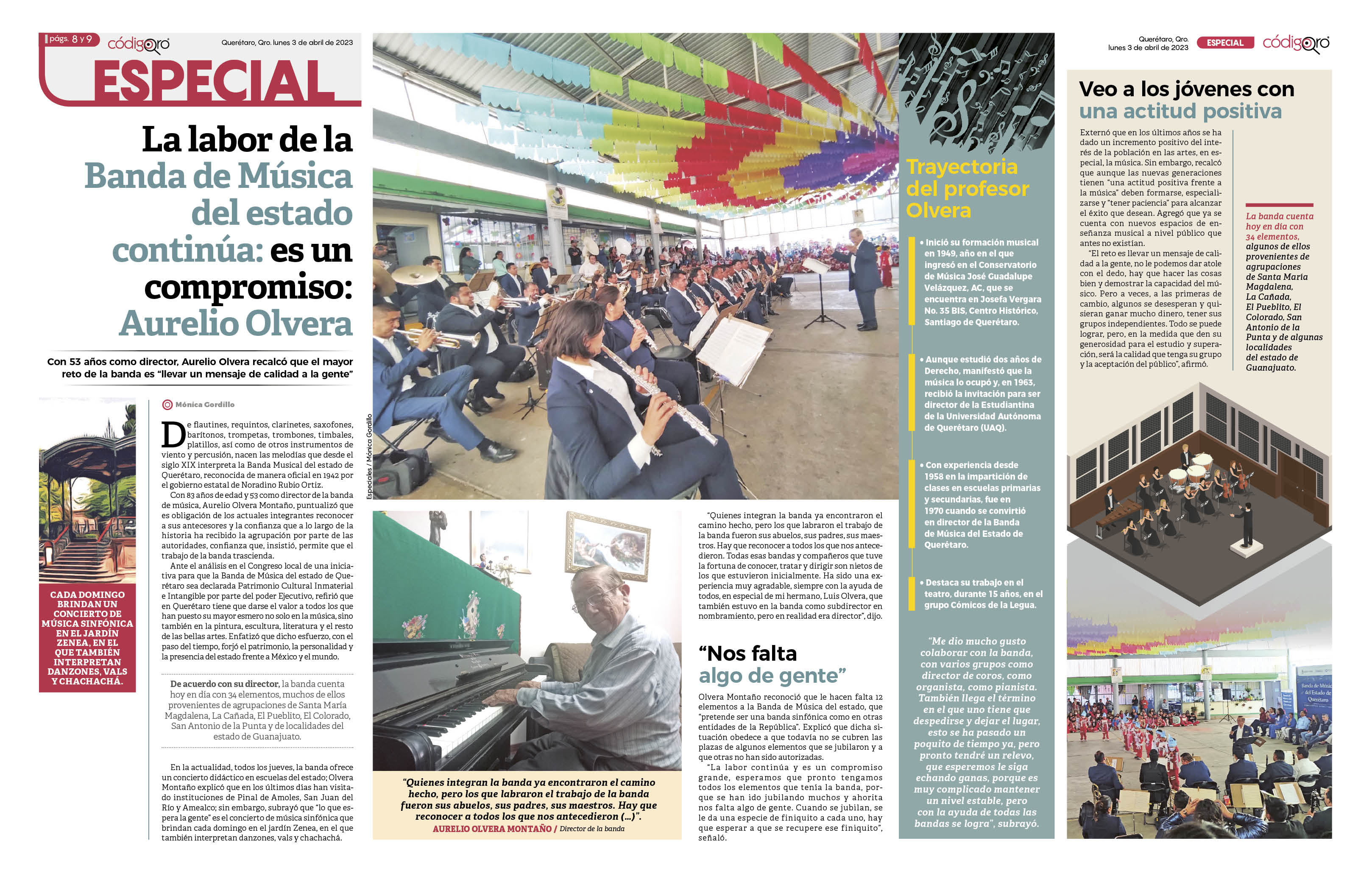 La labor de la Banda de Música del estado continúa: es un compromiso: Aurelio Olvera