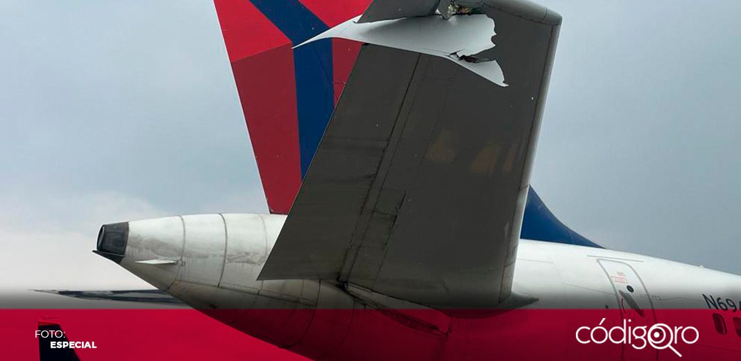 Dos aviones se impactan en pista del AICM