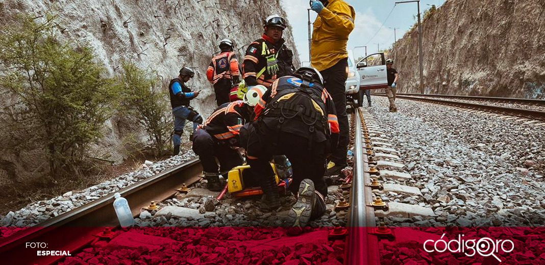 Mujer pierde extremidad tras ser arrollada por tren en El Marqués