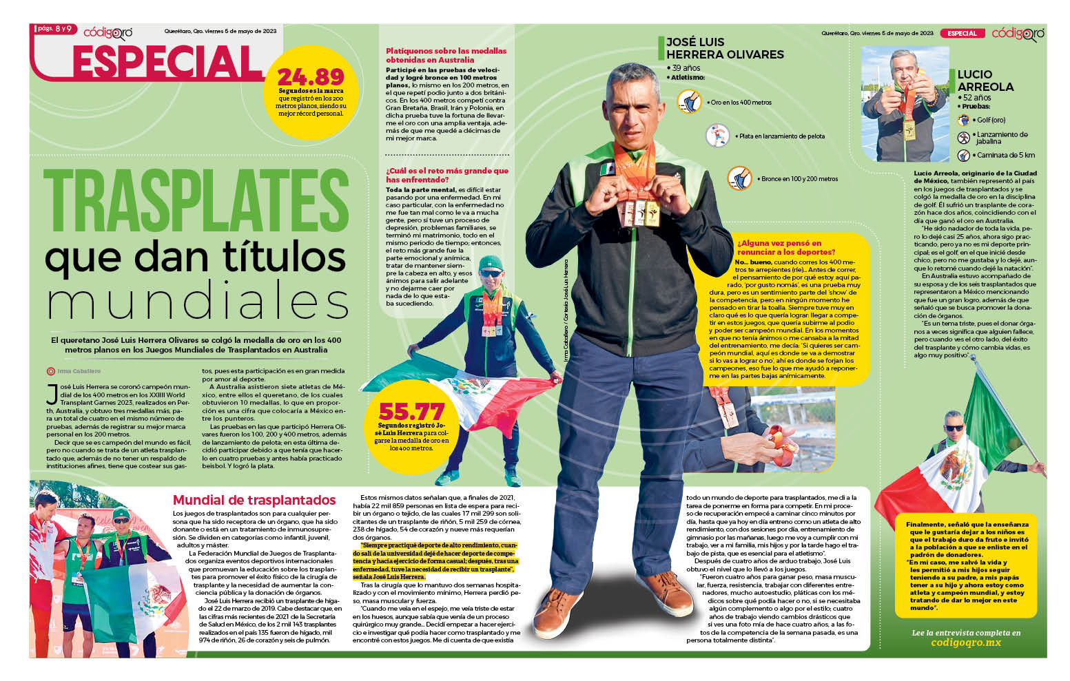 Trasplantes que dan títulos mundiales