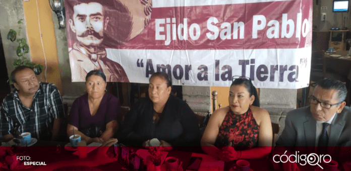 El Ejido San Pablo exige el Gobierno del Estado de Querétaro el pago de una indemnización. Foto: Especial