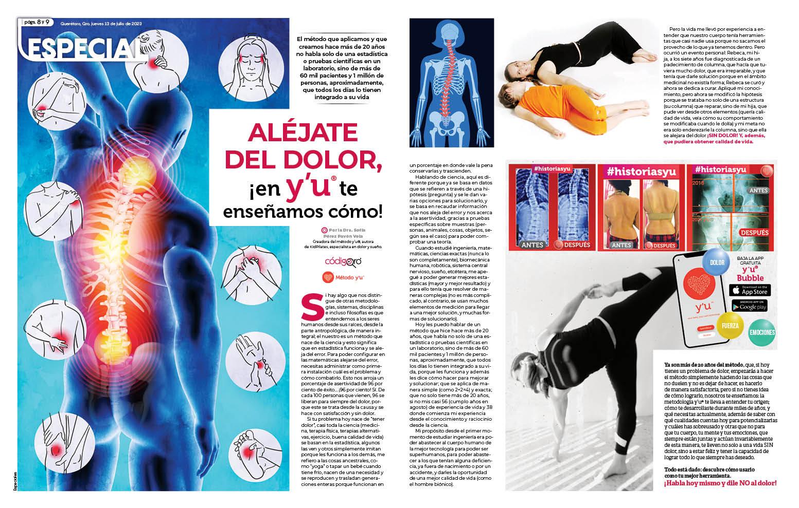 Aléjate del dolor, ¡en y’u® te enseñamos cómo!