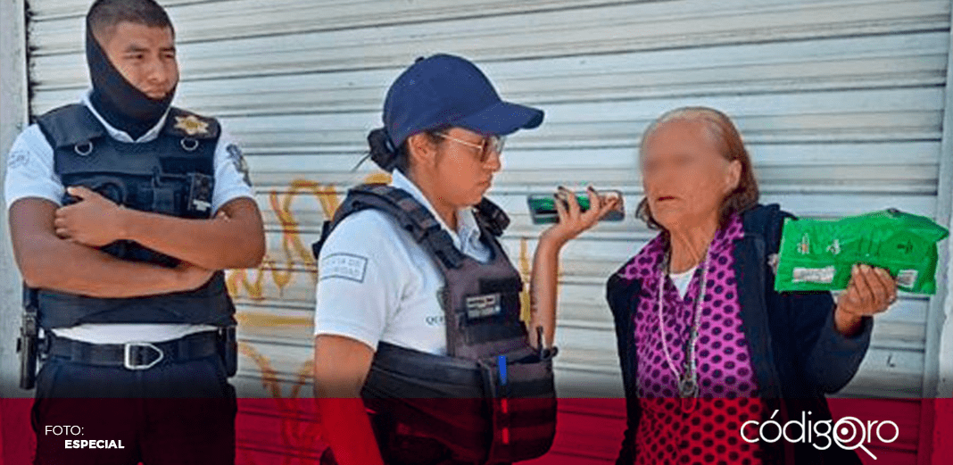 Policías de Atención a Víctimas auxilian a adulta mayor desorientada