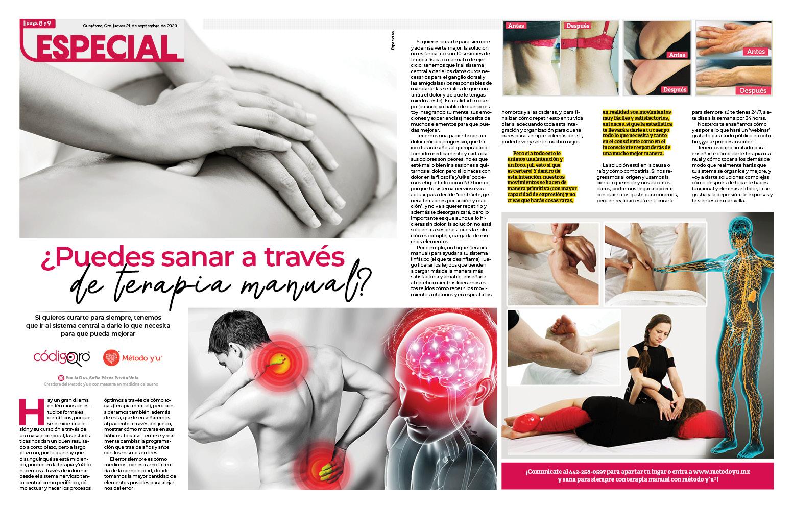 ¿Puedes sanar a través de terapia manual?
