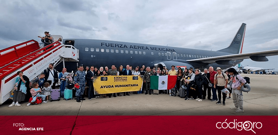 Suman 720 ciudadanos mexicanos evacuados de Israel