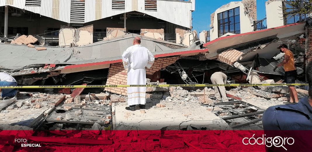 En Ciudad Madero, colapsa el techo de una iglesia