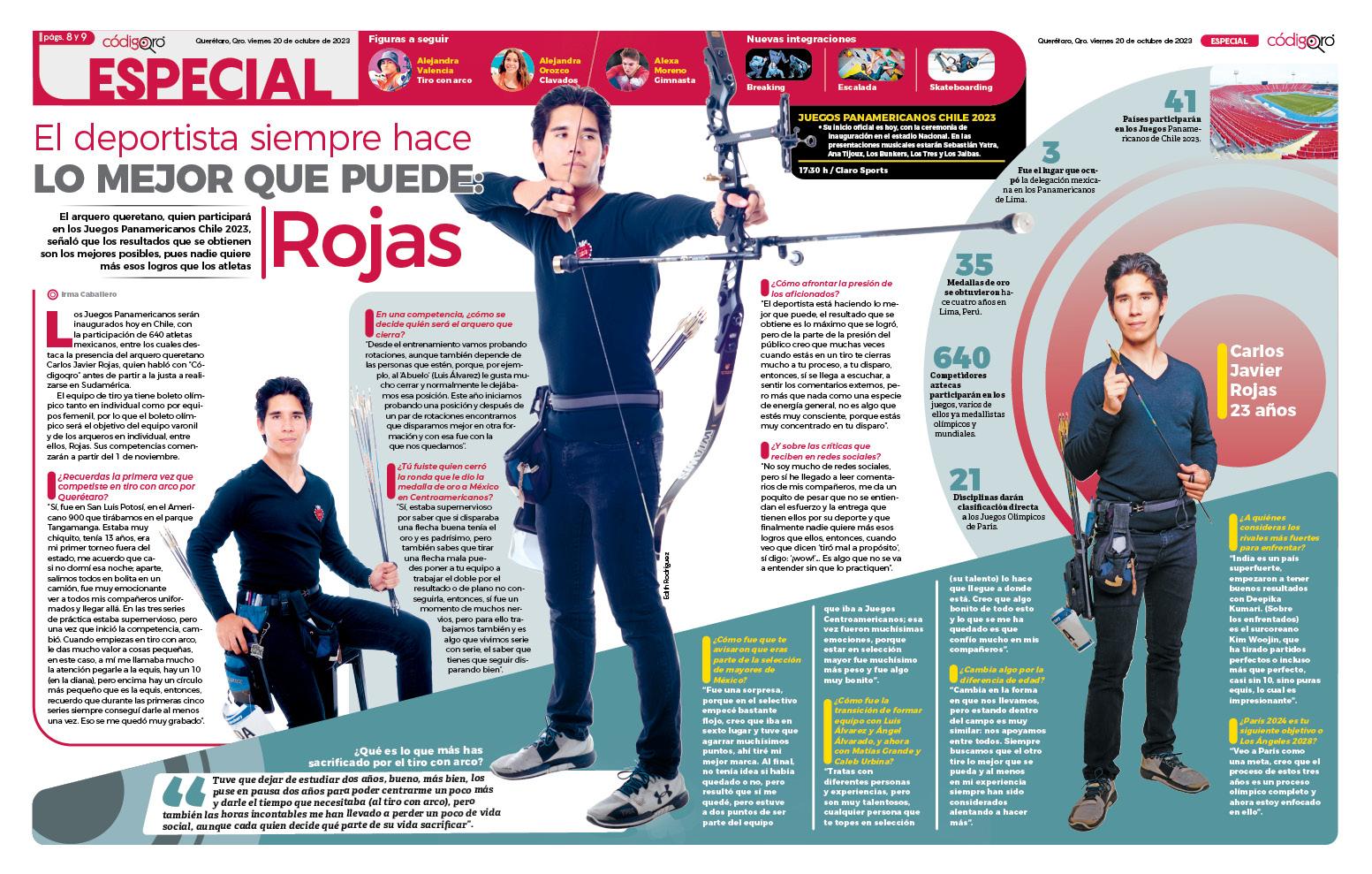 El deportista siempre hace lo mejor que puede: Rojas