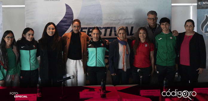 La titular del Indereq, Iridia Salazar, anunció el congreso y festival deportivo 2023. Foto: Especial