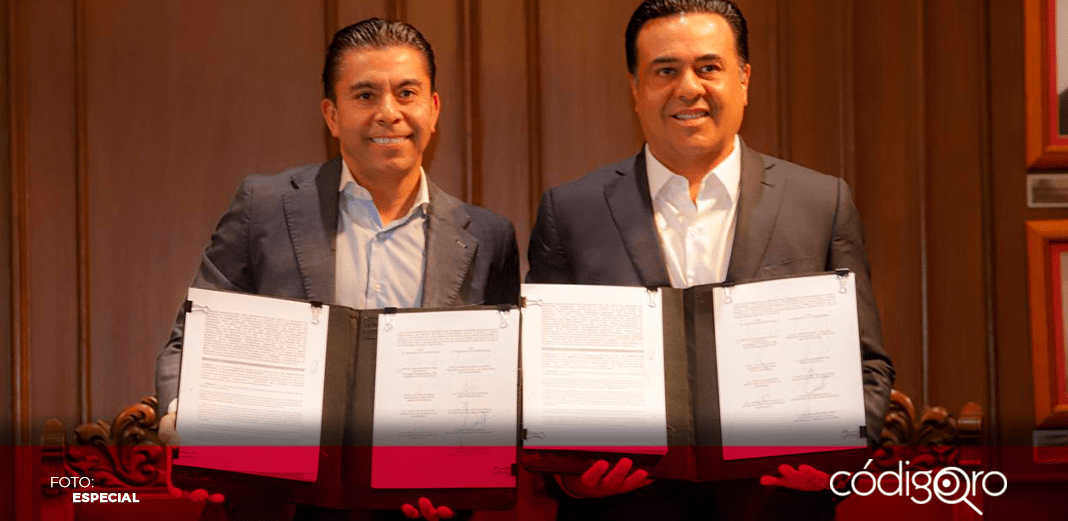 Alcaldes firman convenio para fijar límites territoriales entre Querétaro y Corregidora