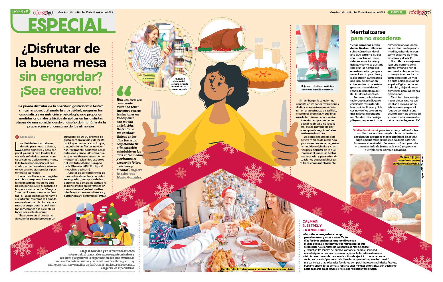 ¿Disfrutar de la buena mesa sin engordar? ¡Sea creativo!