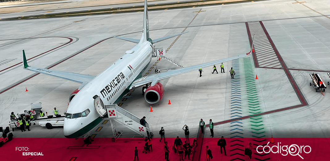 Primer vuelo de Mexicana de Aviación aterriza en Tulum