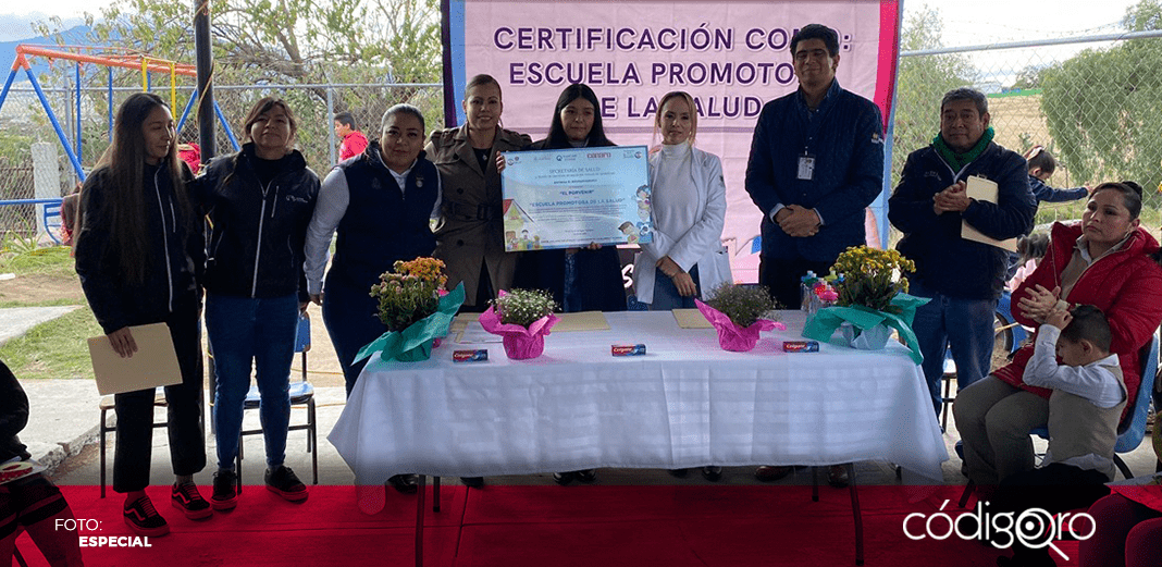 Certifica SESA como Escuela Promotora de la Salud en El Rincón de Ojo de Agua
