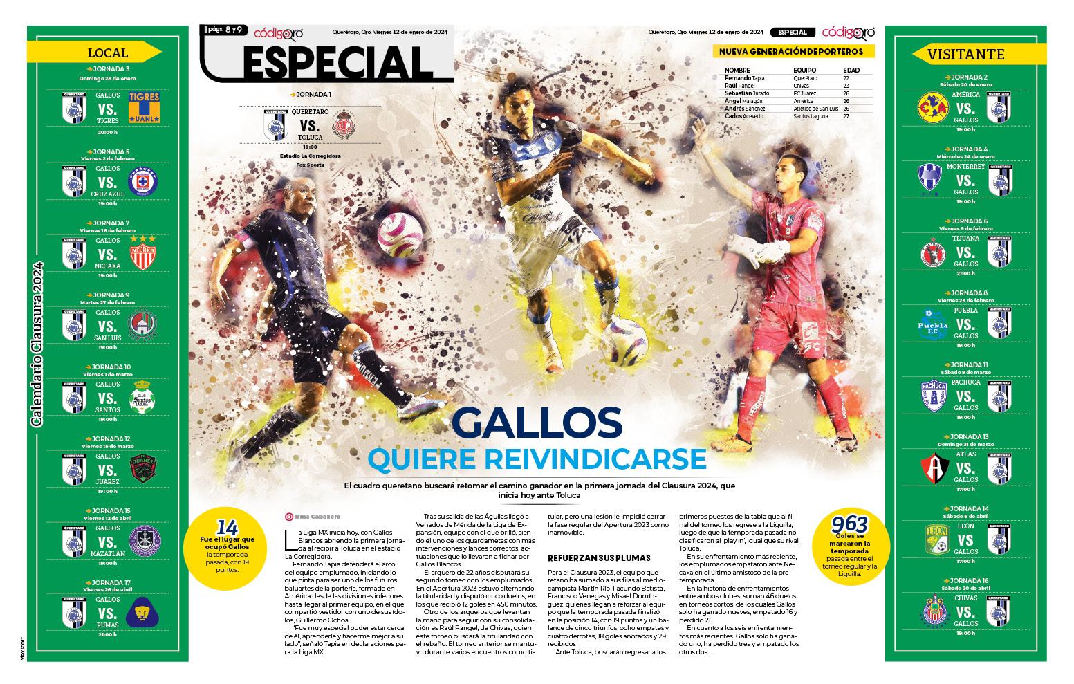 Gallos quiere reivindicarse