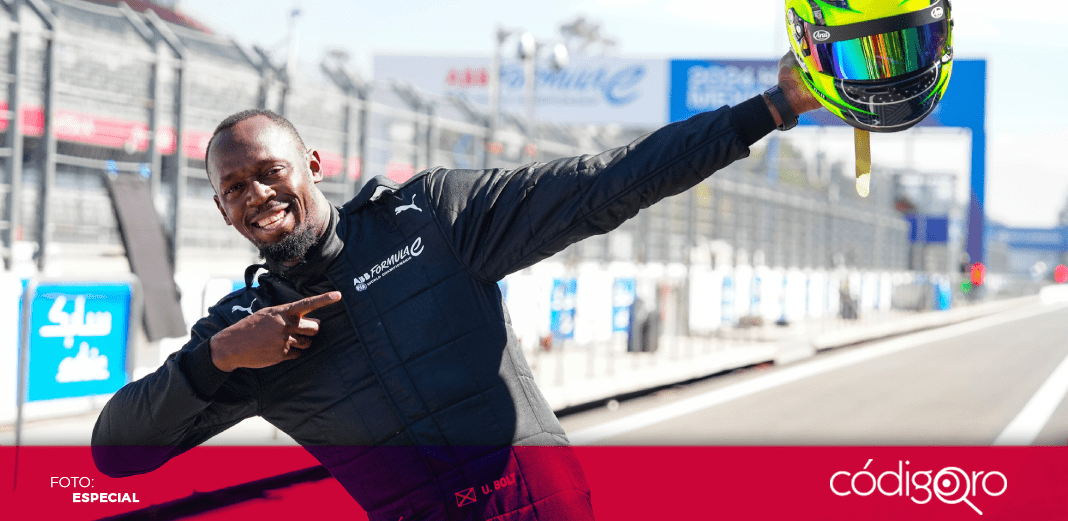 Bolt prueba la velocidad del GENBETA de la Fórmula E