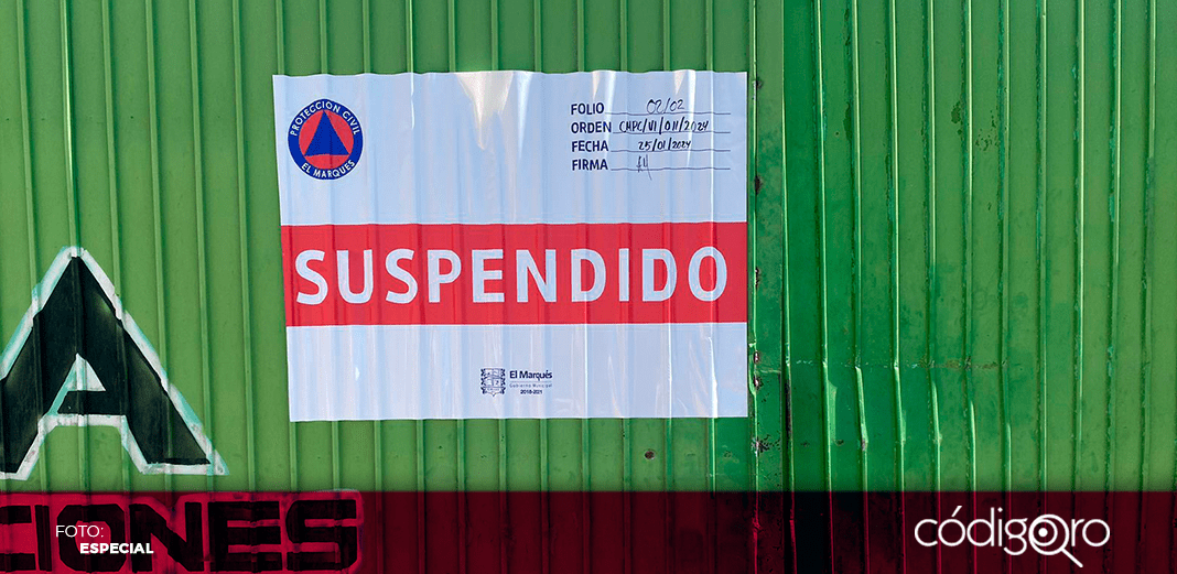 Protección Civil El Marqués suspende empresa en La Noria