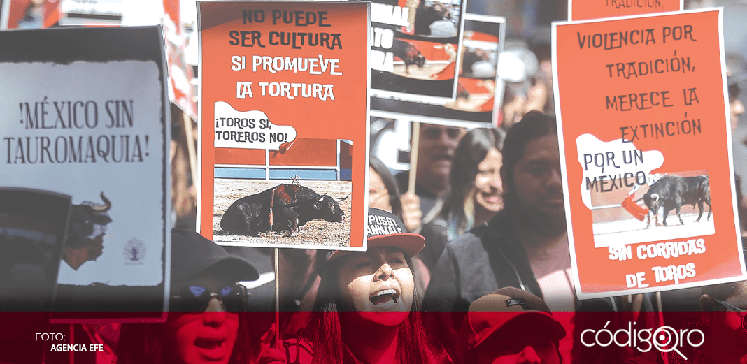 Protestan en CDMX contra regreso de corridas de toros