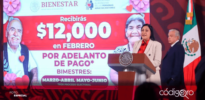 Ariadna Montiel Reyes informó que del 29 de enero al 23 de febrero se realizará el pago adelantado de las Pensiones y Programas de Bienestar
