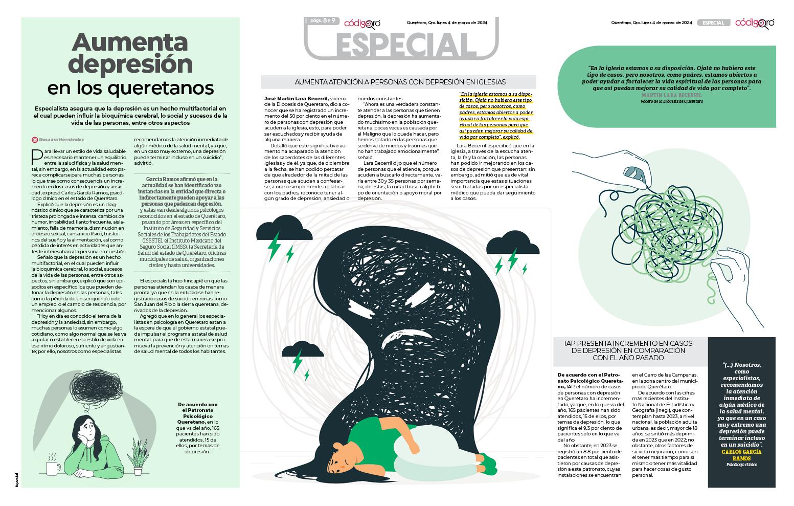 Aumenta depresión en los queretanos