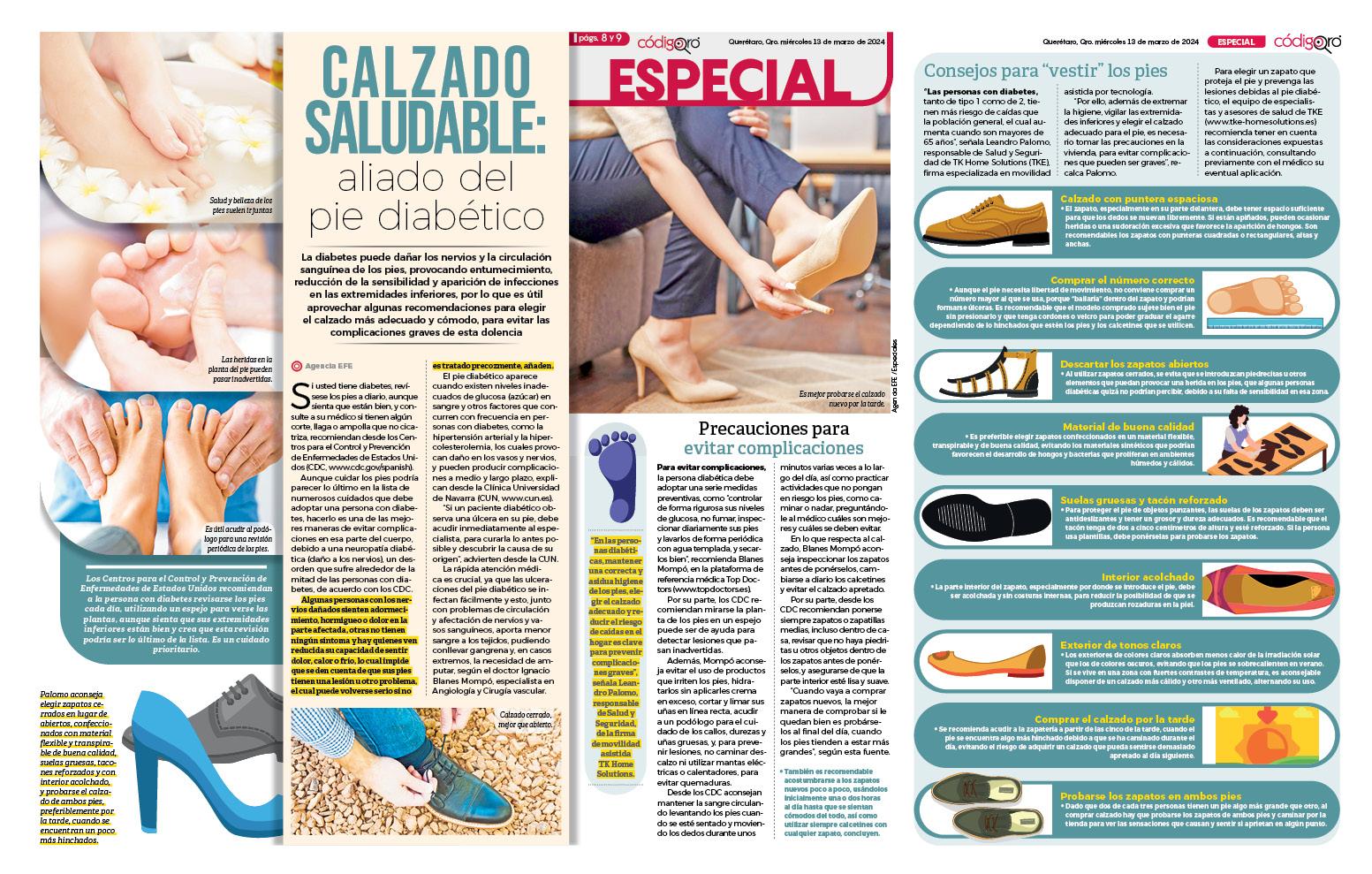 Calzado saludable: aliado del pie diabético