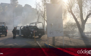 Corporaciones de emergencia controlaron el incendio en un parque de la colonia Reforma Agraria. Foto: Especial