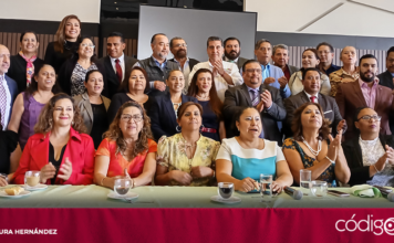 Integrantes de FECAAQ se reunieron con el candidato de Morena-PT-PVEM a la presidencia municipal de Querétaro, Chema Tapia. Foto: Rosaura Hernández
