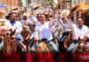 El candidato común del PAN-PRI-PRD a la presidencia municipal de Querétaro, Felifer Macías, realizó una cabalgata en Santa Rosa Jáuregui. Foto: Especial