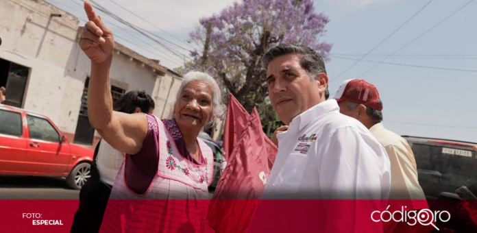 El candidato común de Morena-PT-PVEM a la presidencia municipal de Querétaro, Chema Tapia, habló sobre el homicidio en la Central de Abastos. Foto: Especial