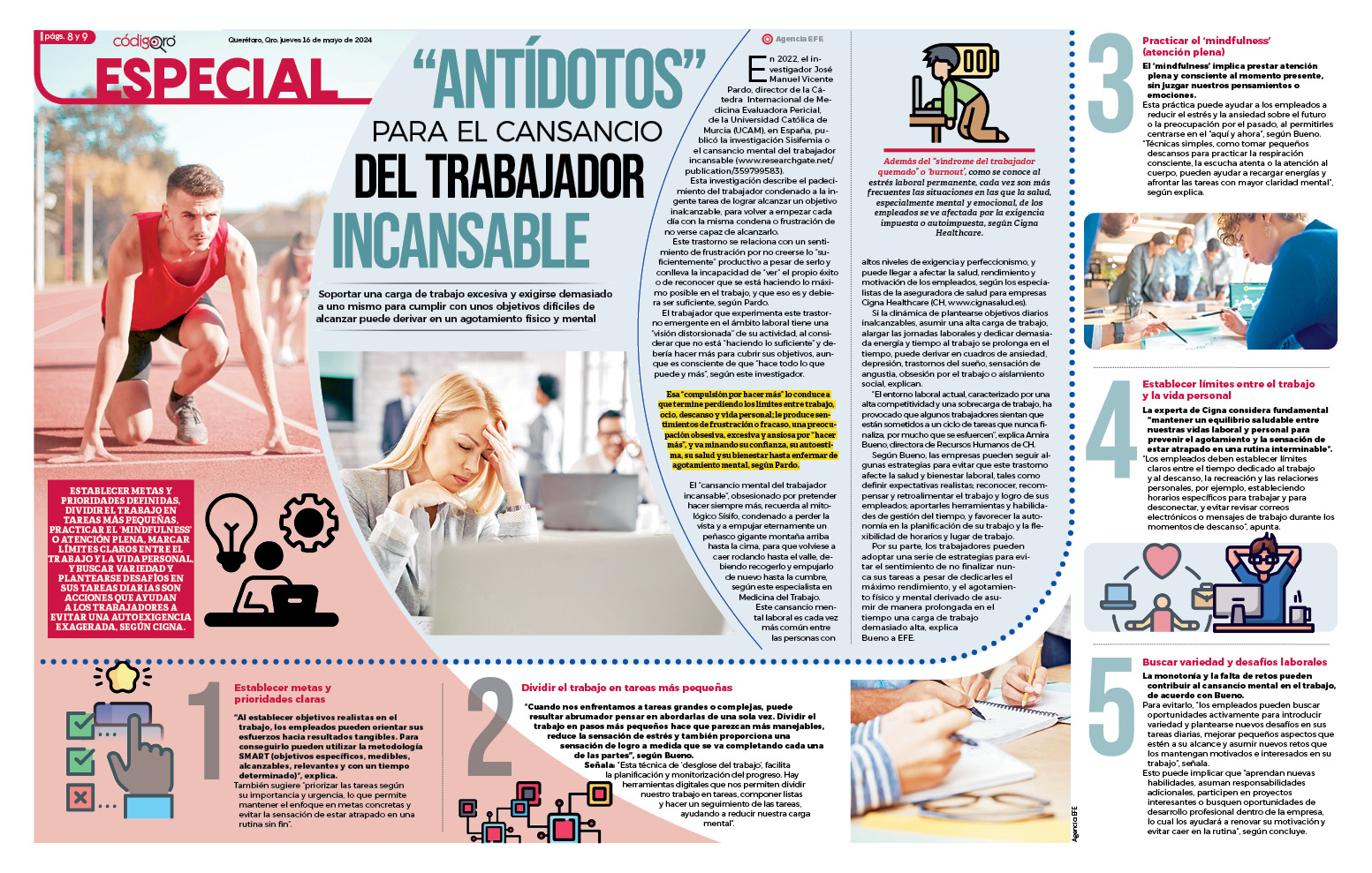 “Antídotos” para el cansancio del trabajador incansable