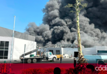 Corporaciones de emergencia atendieron un incendio dentro del parque industrial PyME. Foto: Especial