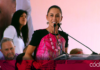 La candidata presidencial de Morena-PT-PVEM, Claudia Sheinbaum, defendió la gestión de la pandemia. Foto: Agencia EFE